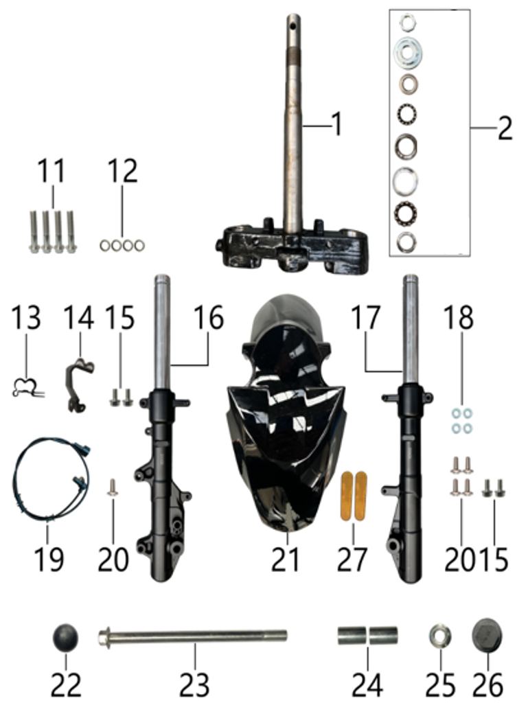 16 Front left shock absorber 1.11.4109.14109110050300 NTS 200i