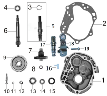 18 Rear Brake Rocker Arm 039QMB0-110010000 RCS 50