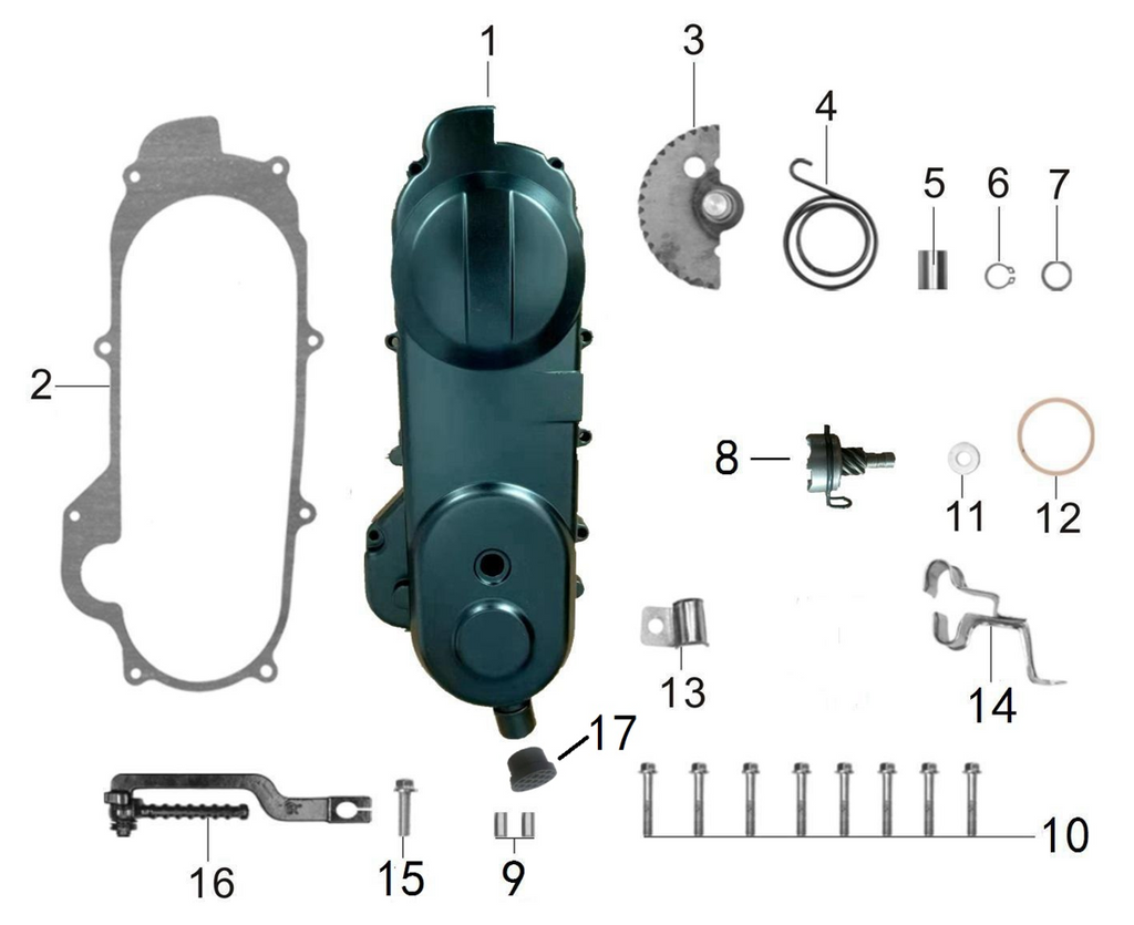 13 Brake wire clip 039QMB0-020000800 RCS 50