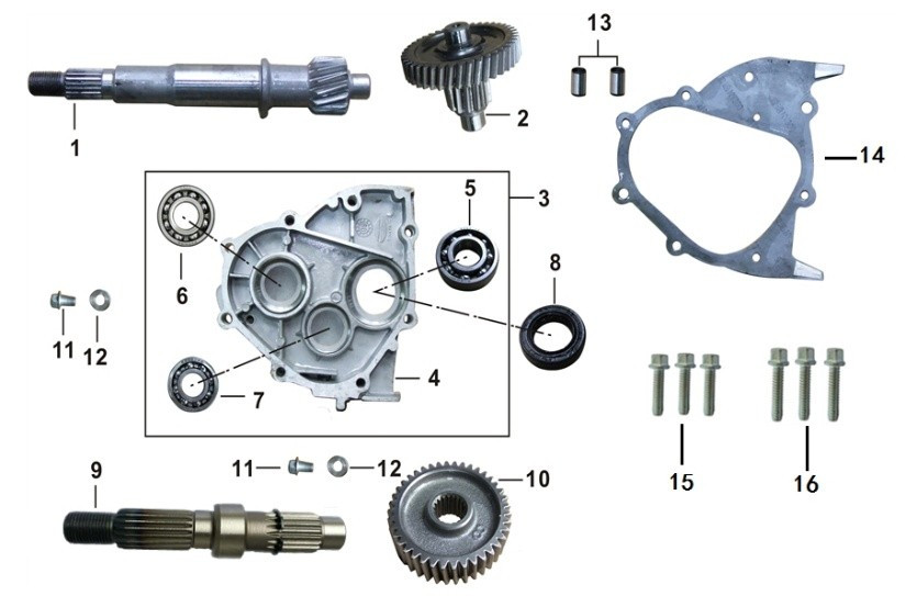 04 BODY SET,TRANSMISSION CASE COVER 052QMI0-0203001A0