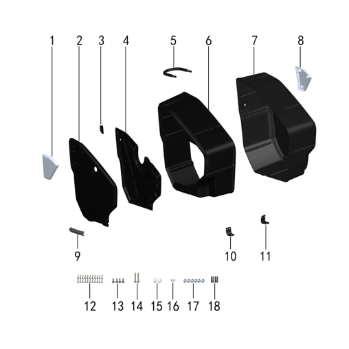 01 BLACK-2# sticker Left toolbox decorative cover JN.65010-J74-00U261