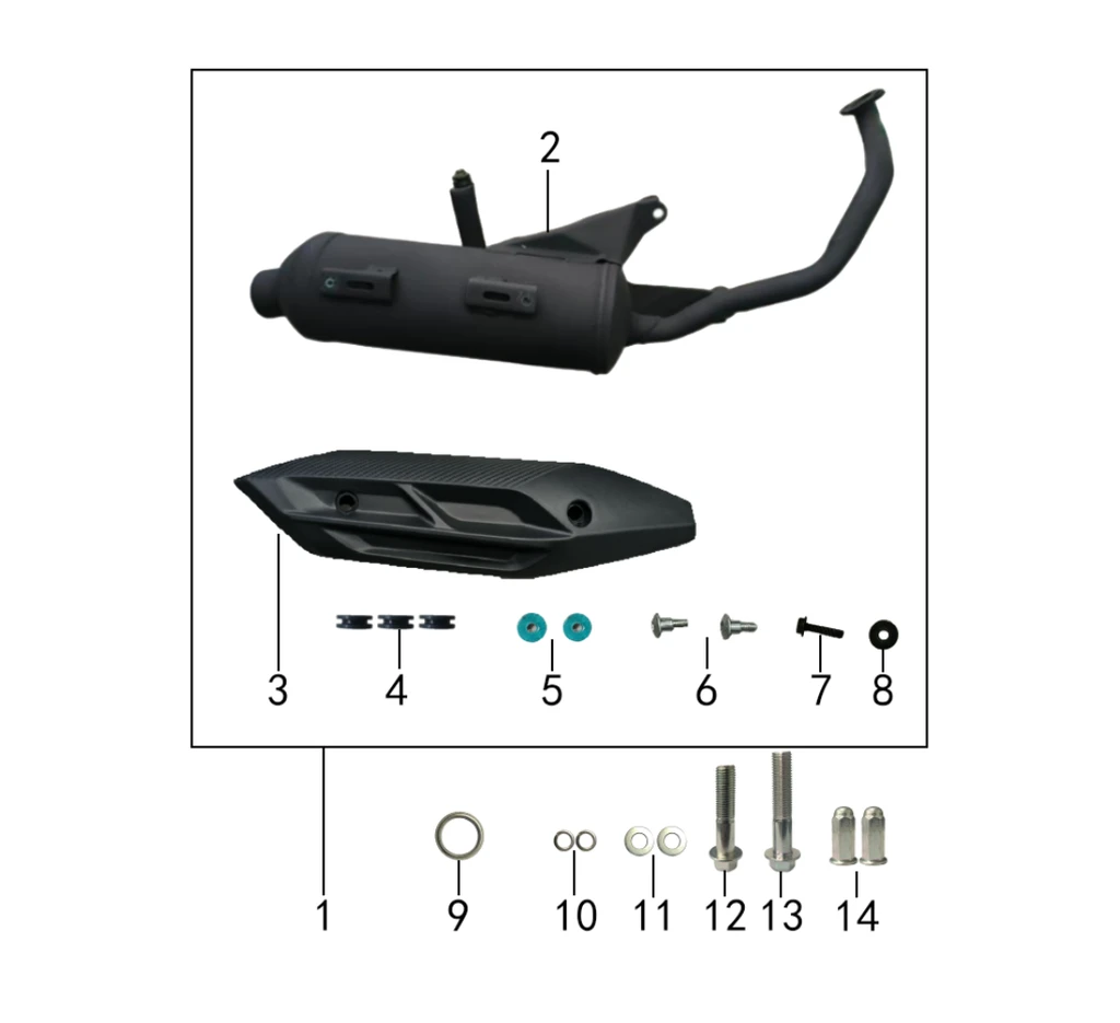 03 Muffler Outer Cover JN.18002-J74-0000