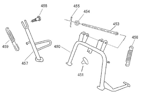 458 Screw Side Stand Pivot