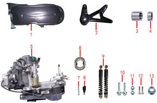 05 ENGINE ASSY  150 CC 2.20.057QMJ0