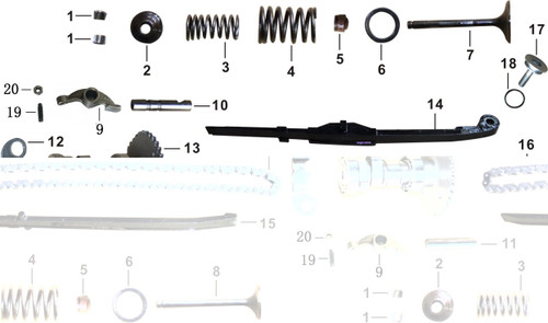 02- RETAINER FOR VALVE SPRING 052QMI0-040100500