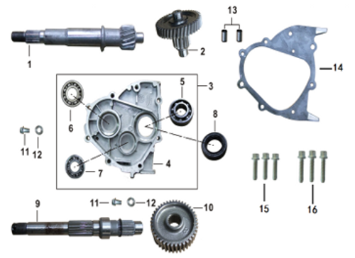 02- INTERMEDIATE AXLE COMP. MISSION CASE 052QMI0-100320000