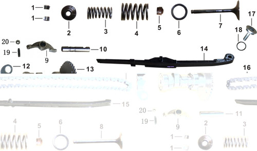 02- RETAINER VALVE SPRING 052QMI0-040100500