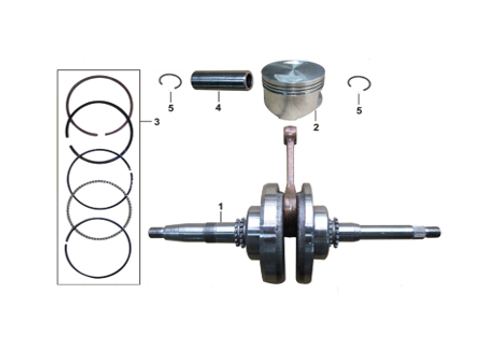 01- CRANKSHAFT COMP. 052QMI0-0302000D0 0