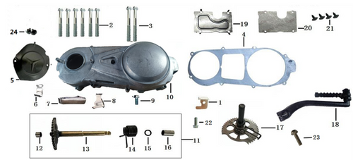 05- DUST CAP,LEFT CRANKCASE COVER 052QMI0-0200011E0