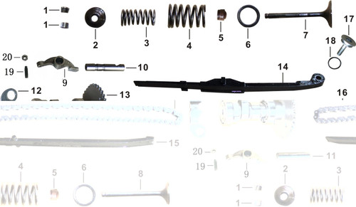 20 Valve lash adjusting nut (GY6-125#) 052QMI0-040200500