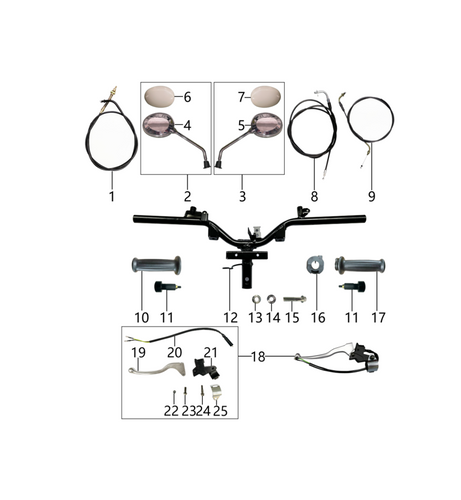 23 Hexagonal flange face bolts M6x20 1.22.03.140