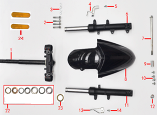 11- Front right shock absorber 1.11.1000.11000110040404 RCS 50