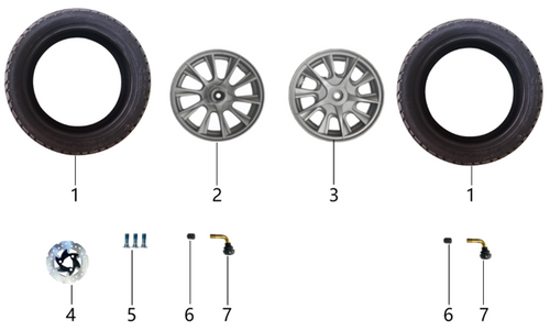 03 Rear Aluminum Wheel - Gloss Black  1.18.0001.12080180020015 RCS 50