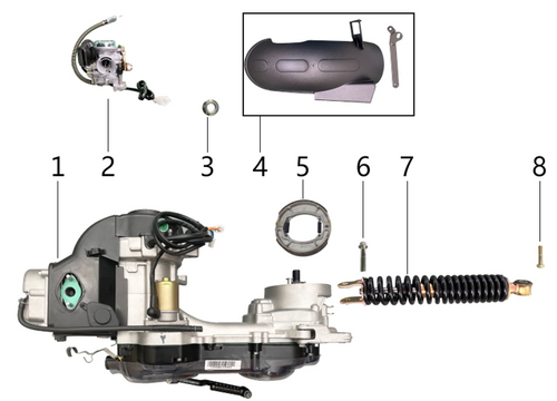 07 Rear shock absorber 1.11.0000.10001110011401 RCS 50