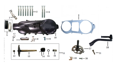 16 KICK START SHAFT BUSH 052QMI0-090100200 EOS 150