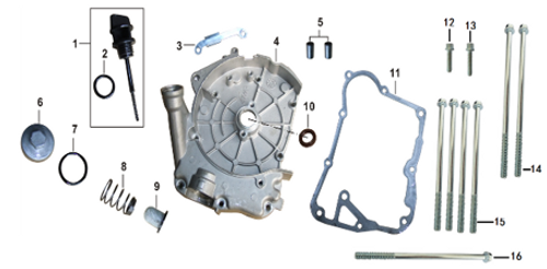 04 COVER COMP.,RIGHT CRANKCASE 052QMI0-0205001B0 EOS 150