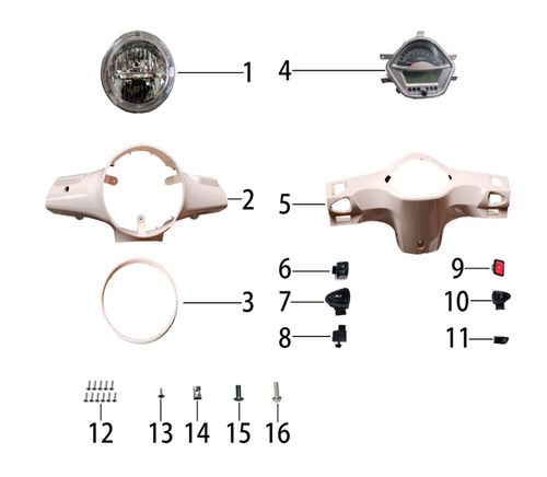 02 Head cover - pearl white JN-019 JN.61101-J70-000083