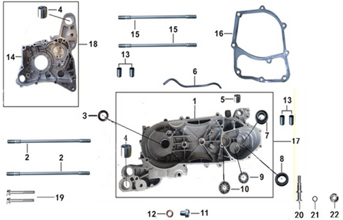 20 AXLE,REAR BRAKE SHOE 052QMI0-110000300 MOD 150