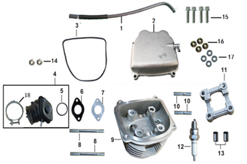 09 HEAD COMP.,CYLINDER 057QMJ0-0102100D0 MOD 150