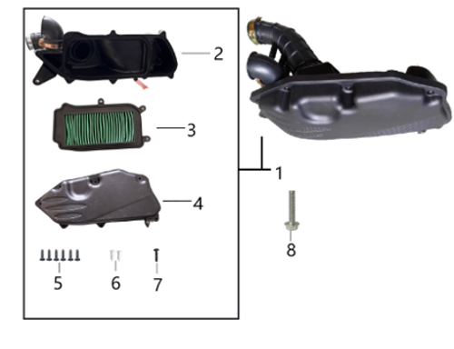 05 Air filter mounting screws 1.90.07.4380.004 MOD 150