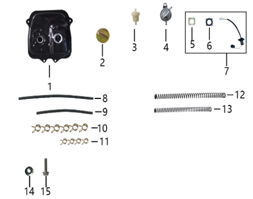 12 Fuel line protection springs 1.14.0001.10000140180032 MOD 150