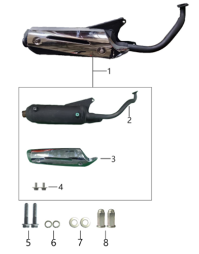 03 Muffler housing 1.16.0004.10004160120075 MOD 150