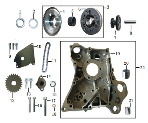 19 R. crank case COMP. 0520MI0-2000005A0 NTS 200i