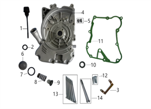 04 Right crankcase cover 061QMK1-2000006A0 NTS 200i