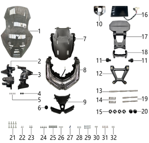 02 Right front bracket 1.06.4109.14109060470000 NTS 200i