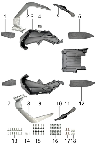 17 Hex socket flat-faced hexagonal concave screws M6×16 EACH 1.30.9A523-6100-036Z00 NTS 200i