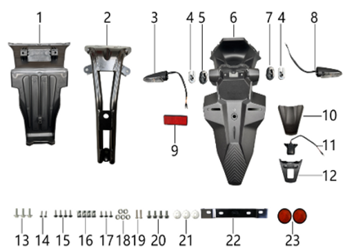 11 License plate light 1.10.4109.14109100220000 NTS 200i