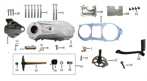 14 SPRING, KICK START SHAFT 052QMI0-090000200