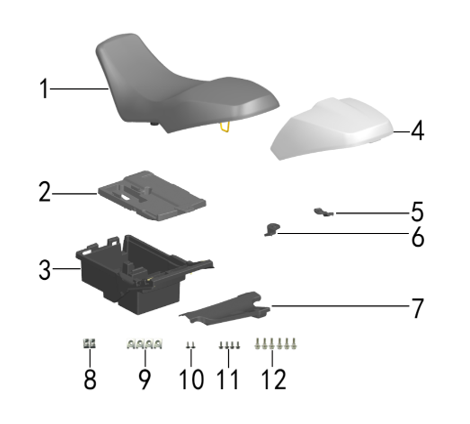 05 SEAT CAP right bracket JN.65040-J74-0000
