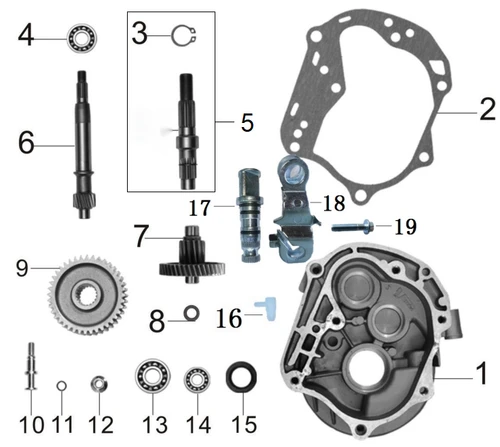 01 Gear case cover 039QMB0-020300100