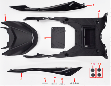 Left Front Inner Cover 01- MATTE BLACK JN-101 Left front side cover 3.04.1000.11000042130091 ...