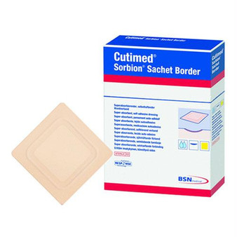 Cutimed Sorbion Sachet Border 10" X 6" Total Size, 8" X 4" Pad Size