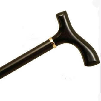 Ladie's Fritz Handle Cane, Black Stain, 36" - 37"