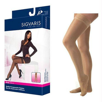 841n Style Soft Opaque Thigh, 15-20mmhg, Women's, Small, Long, Pecan