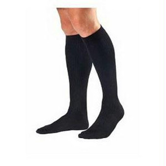 Men's Knee-high Ribbed Compression Socks Medium, Black