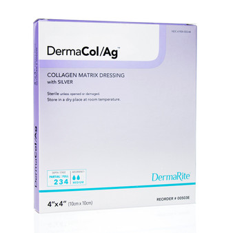 Dermacol Ag Collagen Matrix Wound Dressing With Silver, 4" X 4"