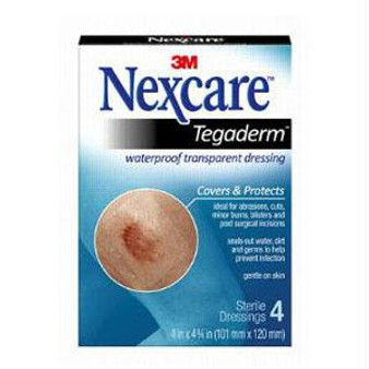 Nexcare Tegaderm Transparent Dressing 4" X 4-3/4"
