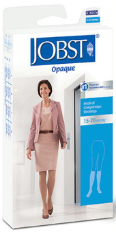 Opaque Knee-high Firm Compression Stockings Medium, Natural