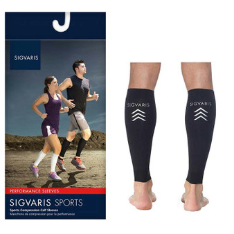 412v Performance Sleeve Calf, 20-30mmhg, Unisex, Large, Black