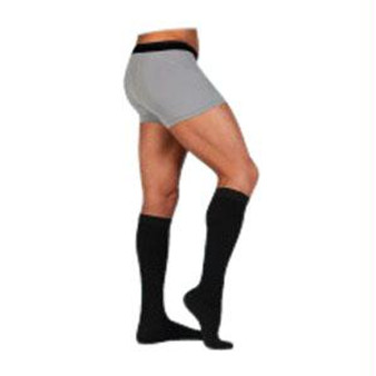 Juzo Dynamic Cotton For Men Knee-high, 30-40, Full Foot, Black, Size 3