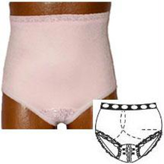 Options Split-lace Crotch With Built-in Barrier/support, Light Yellow, Right-side Stoma, X-large 10, Hips 45" - 47"