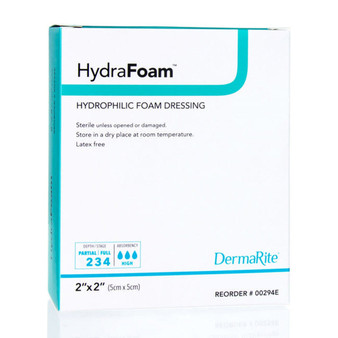 Hydrafoam Hydrophilic Foam Dressing, 2" X 2"