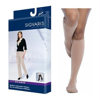 842n Style Soft Opaque Thigh, 20-30mmhg, Women's, Small, Long, Pecan