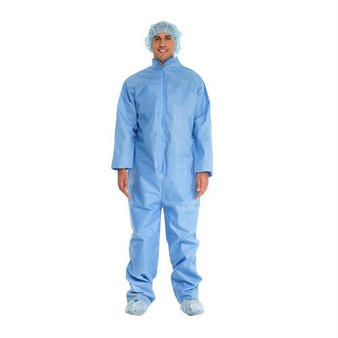 Blue Coveralls With Open Cuffs And Ankles, Universal