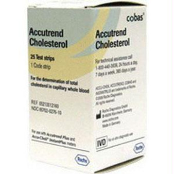 Accutrend Cholesterol Test Strips 25/vial