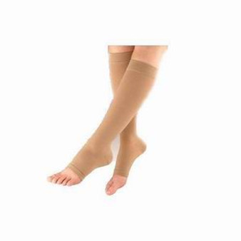 782c Style Sheer Calf, 20-30mmhg, Open Toe, Medium, Short, Suntan